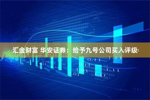汇金财富 华安证券:给予九号公司买入评级